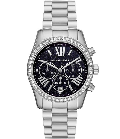 Michael Kors Women's Lexington Lux Chronograph Silver